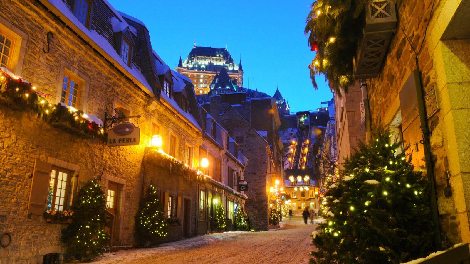 Quartier Petit Champlain à Noël