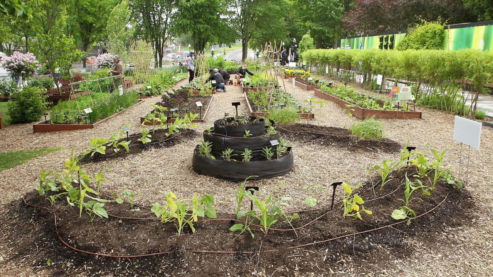 Jardins devant le parlement