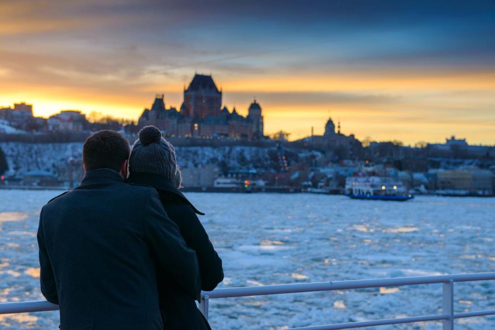 Lévis Québec ferry in winter