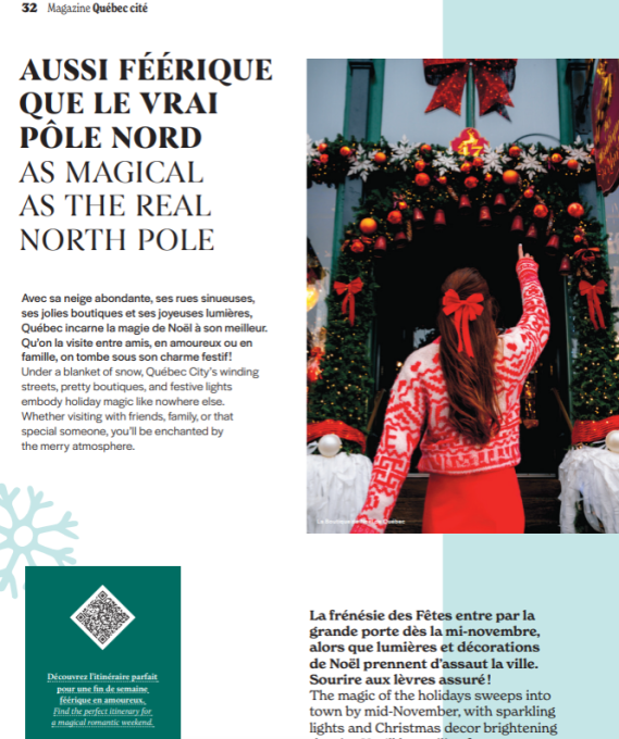Page du magazine hiver 2027