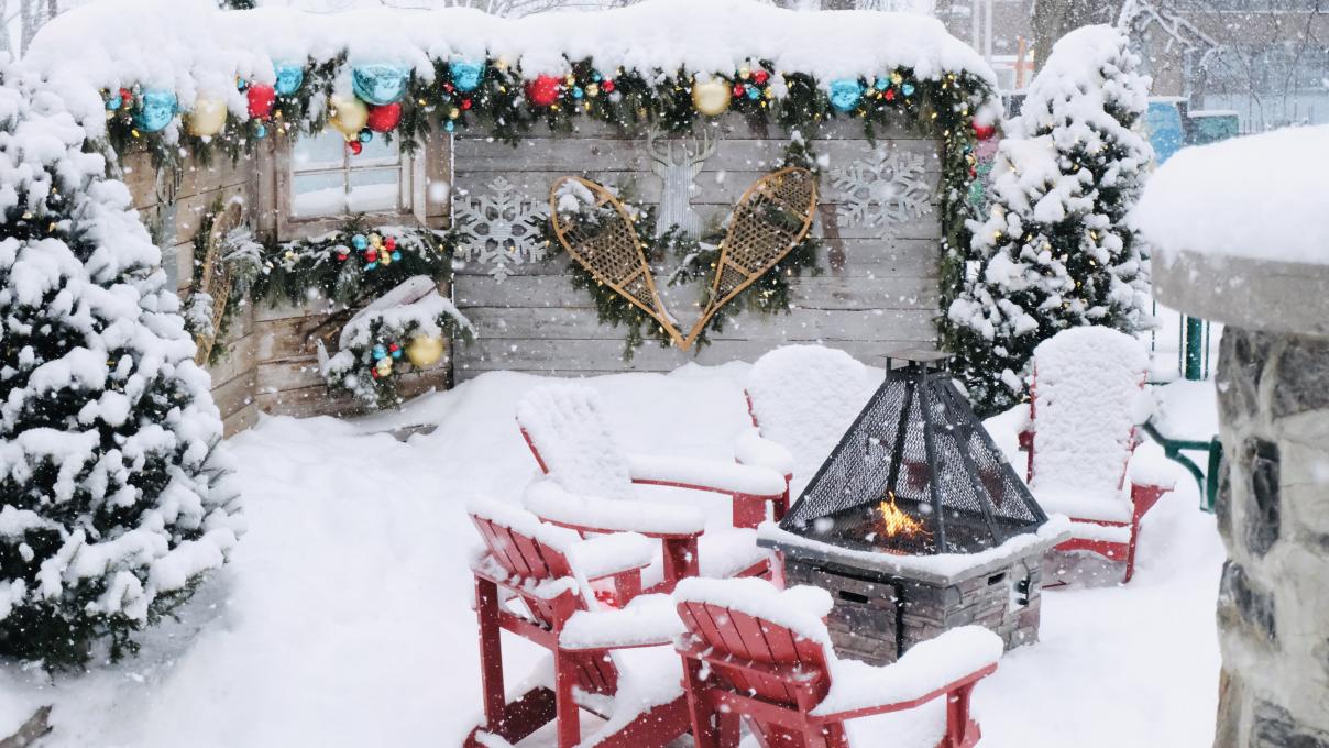 Foyer enneigé dans le Petit-Champlain
