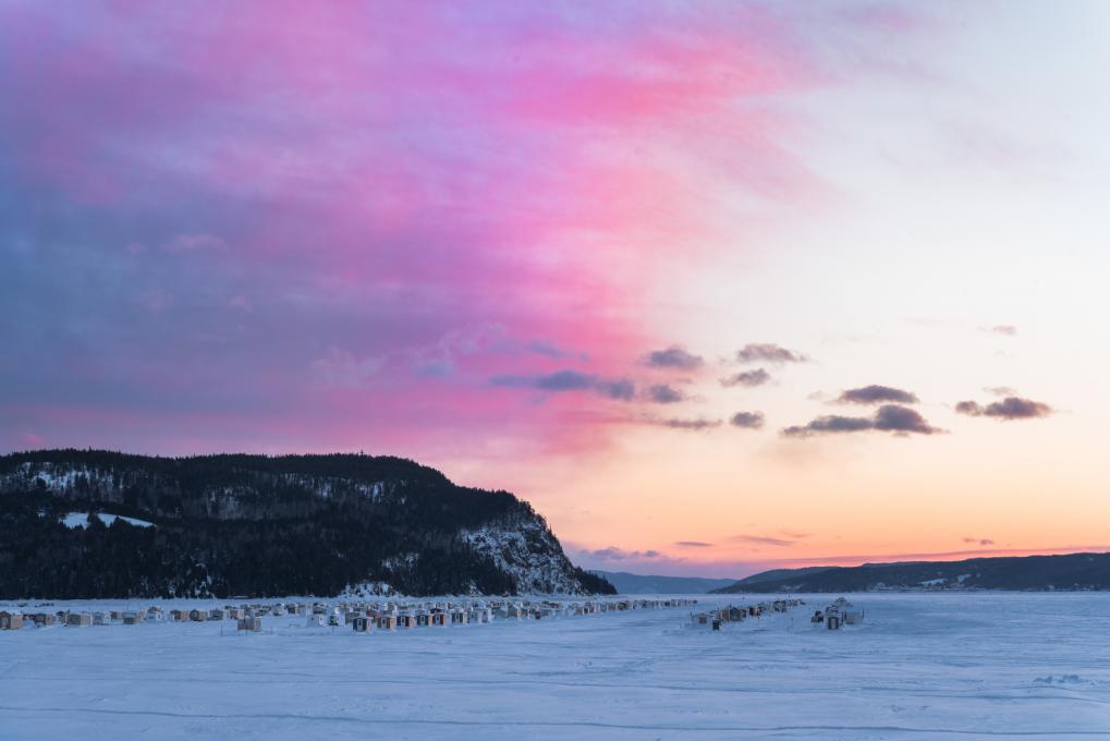 Ice Fishing Village in Saguenay-Lac-Saint-Jean