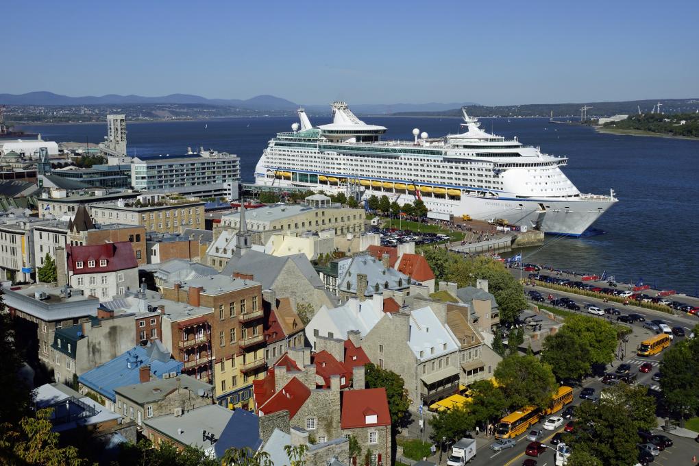 Cruise Ship docked in Québec City