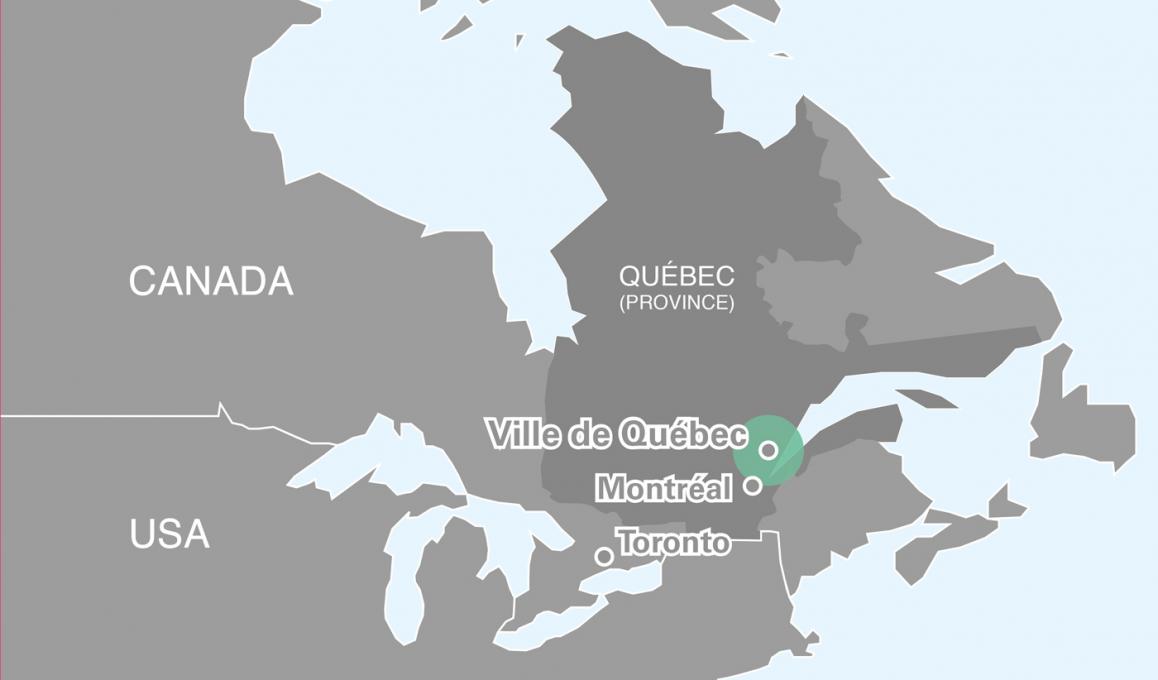 Carte Québec dans le Canada