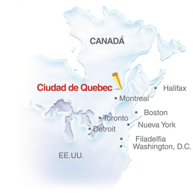 Mapa de Quebec 