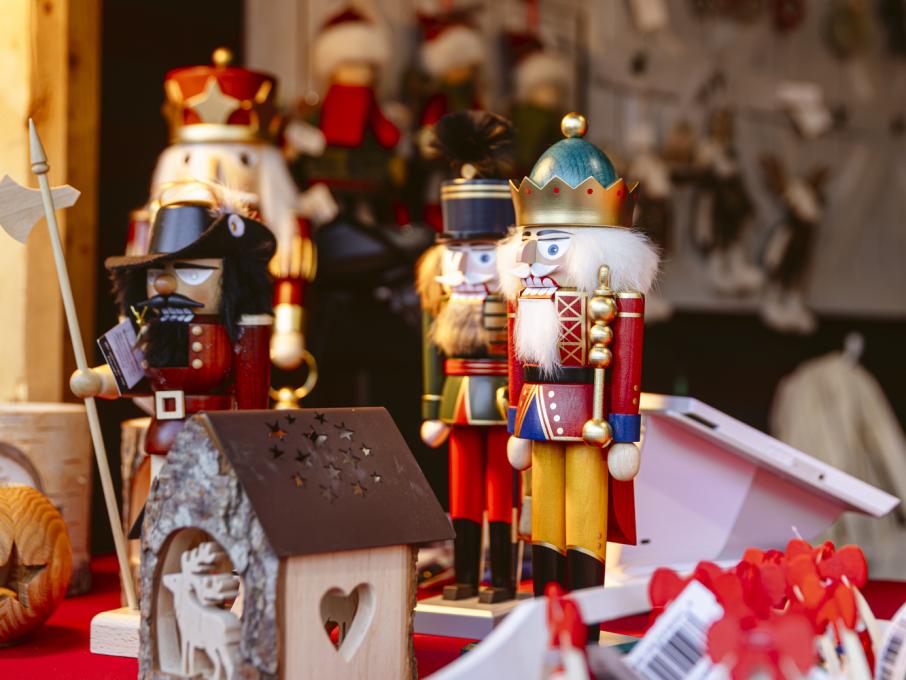 Casse-noisette dans un kiosque du Marché de Noël allemand