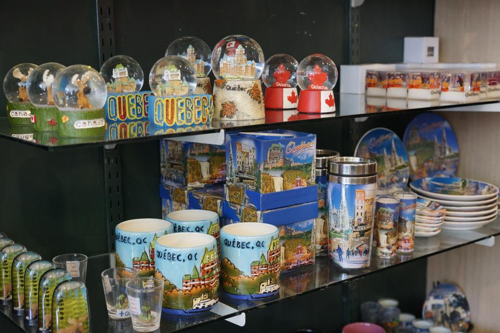 Items in a souvenir shop