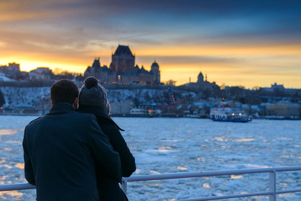 Lévis Québec ferry in winter