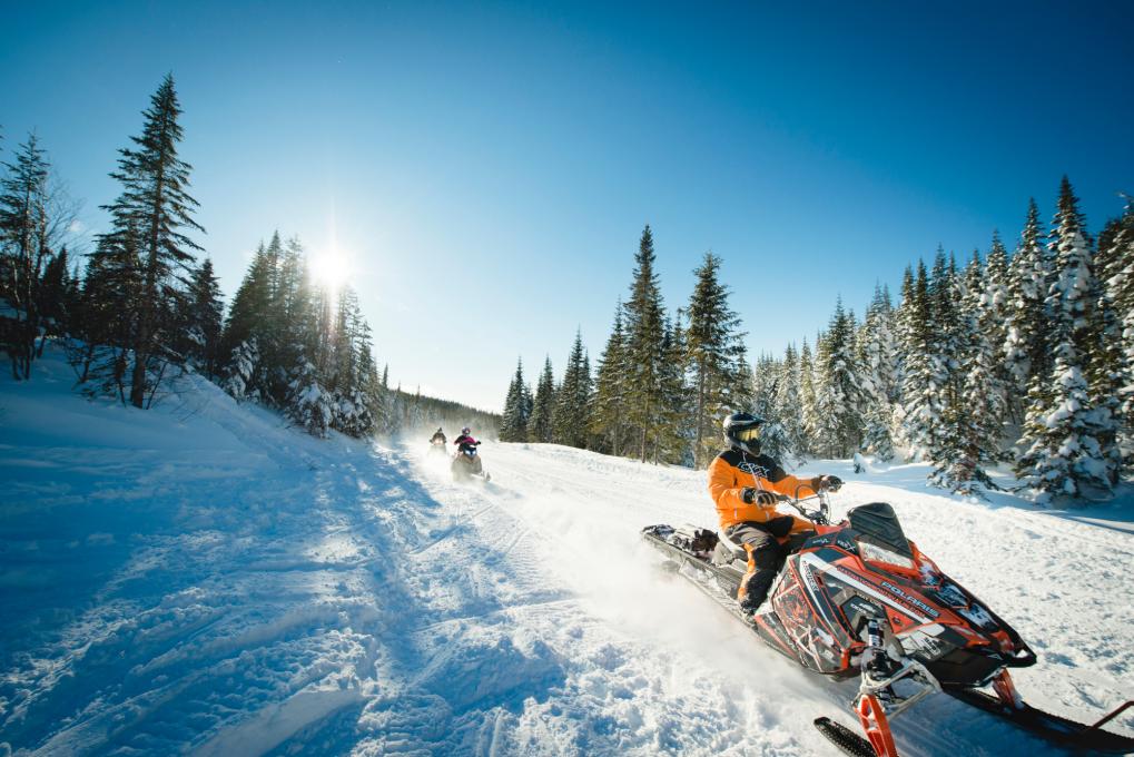 Snowmobilers in Saguenay-Lac-Saint-Jean