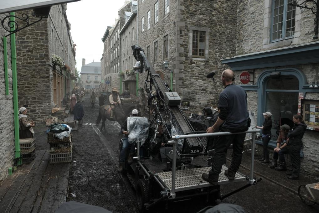 Shooting of Barkskins in the streets of Old Québec