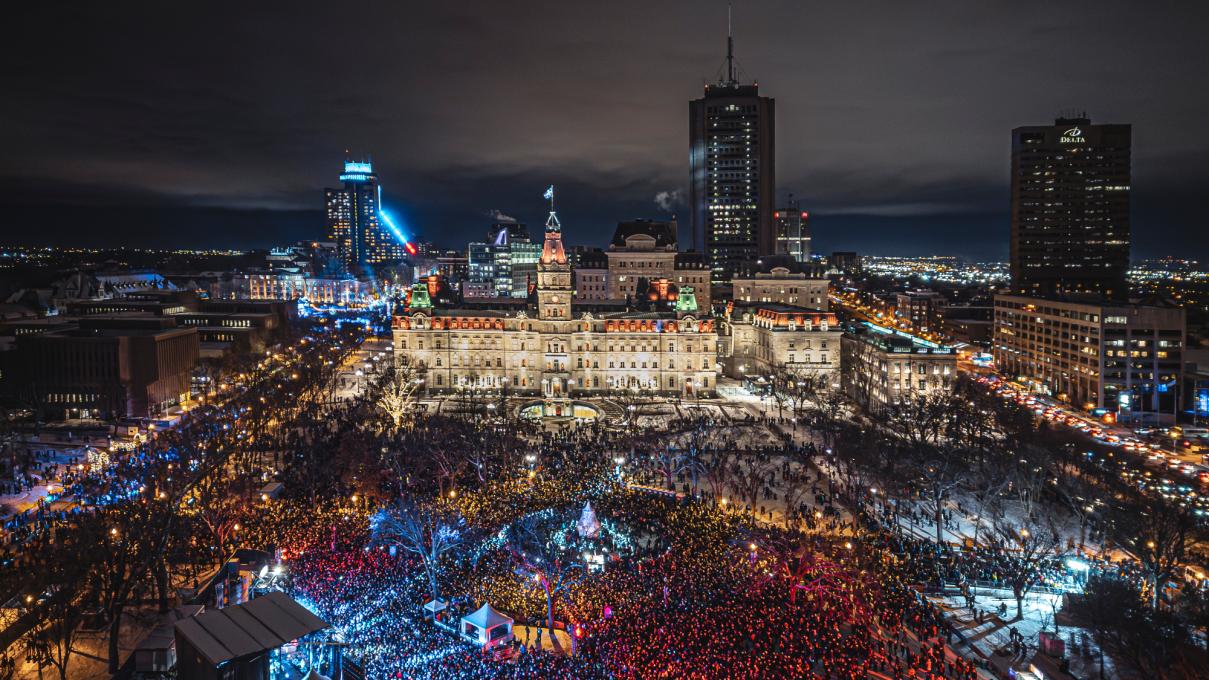 Vue aérienne de l'événement Toboggan 