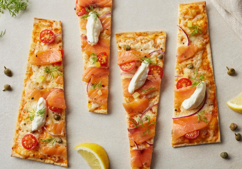 La Piazzetta Saint-Jean - Pizza au saumon fumé