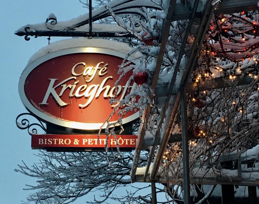 Café Krieghoff - enseigne extérieure