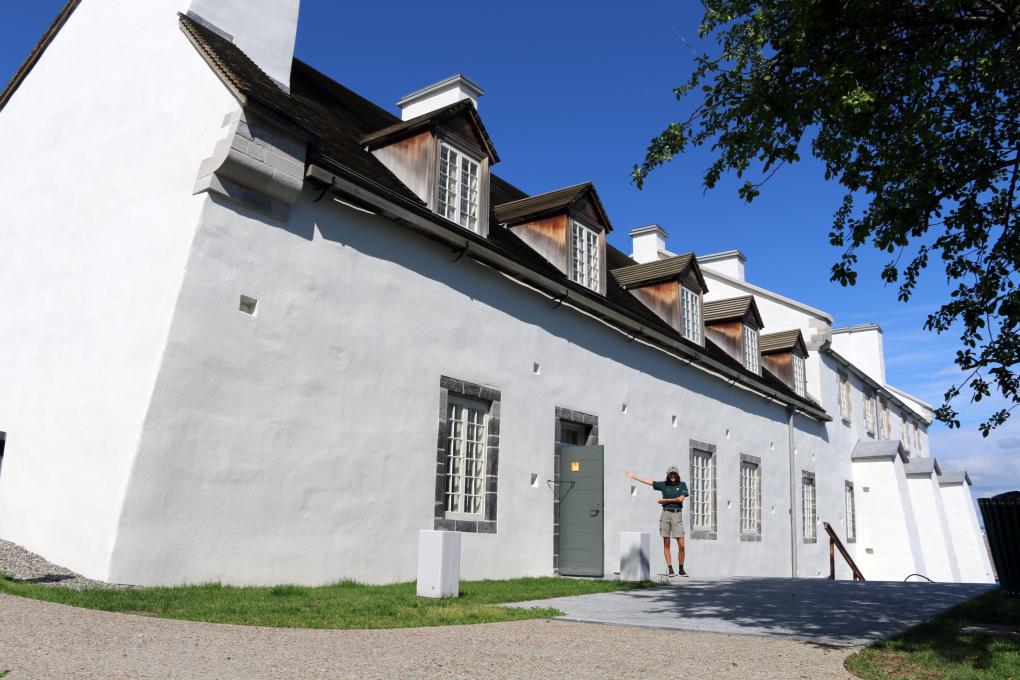 The Dauphine Redoubt, a building that is part of the Fortifications of Québec National Historic Site.