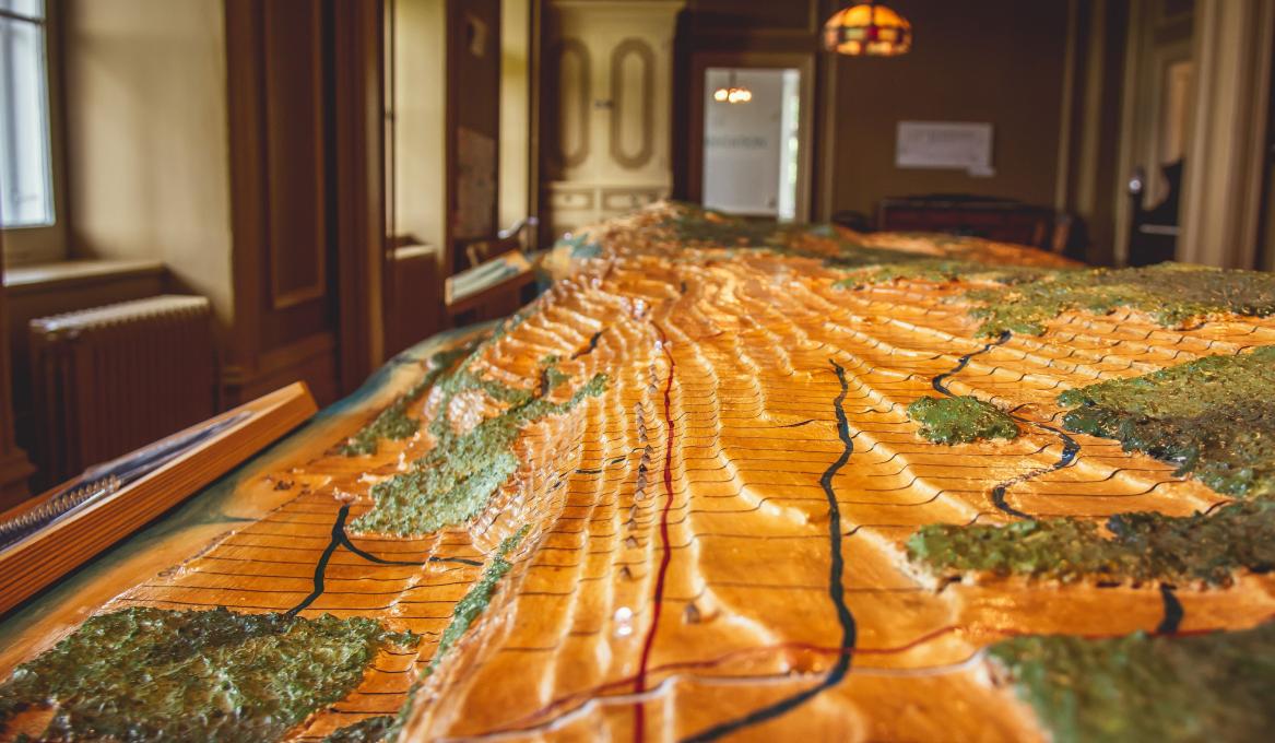 Maison de nos Aïeux - Maquette de l'Île d'Orléans (détails)