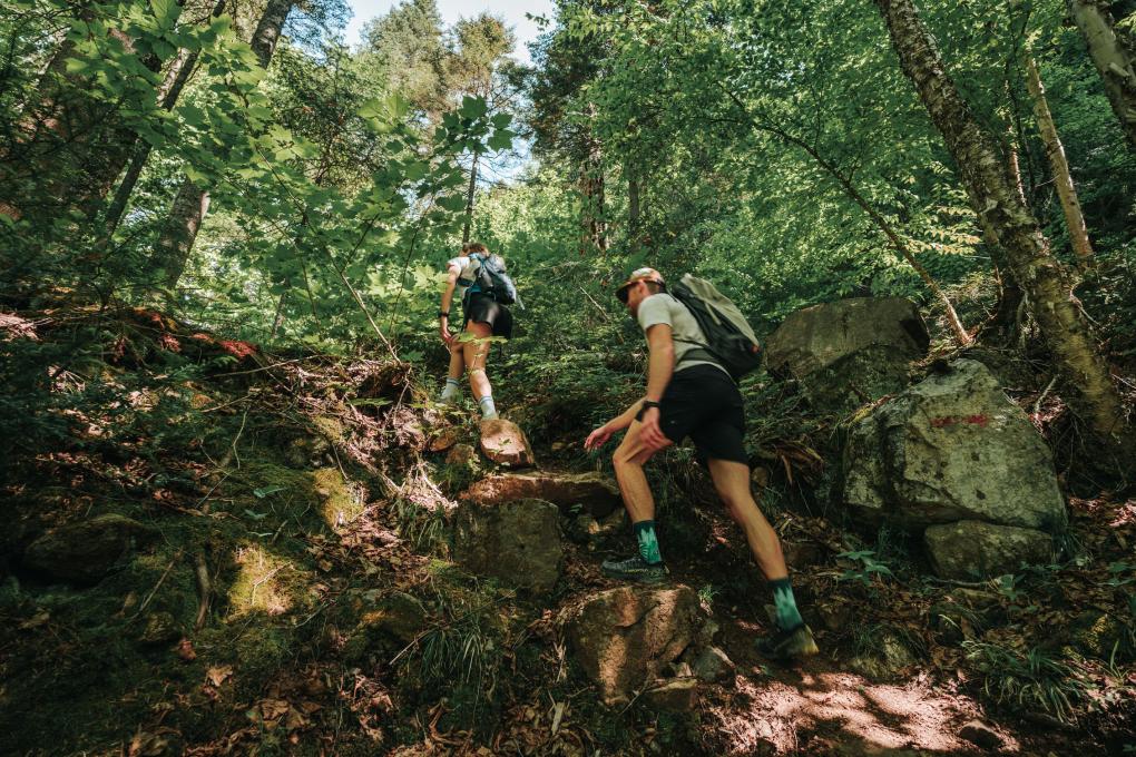 Mestachibo sentier avec randonneurs