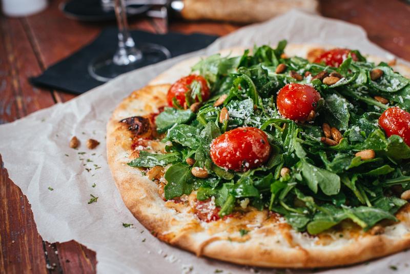 Milano Pizzeria - Greenery and tomato pizza