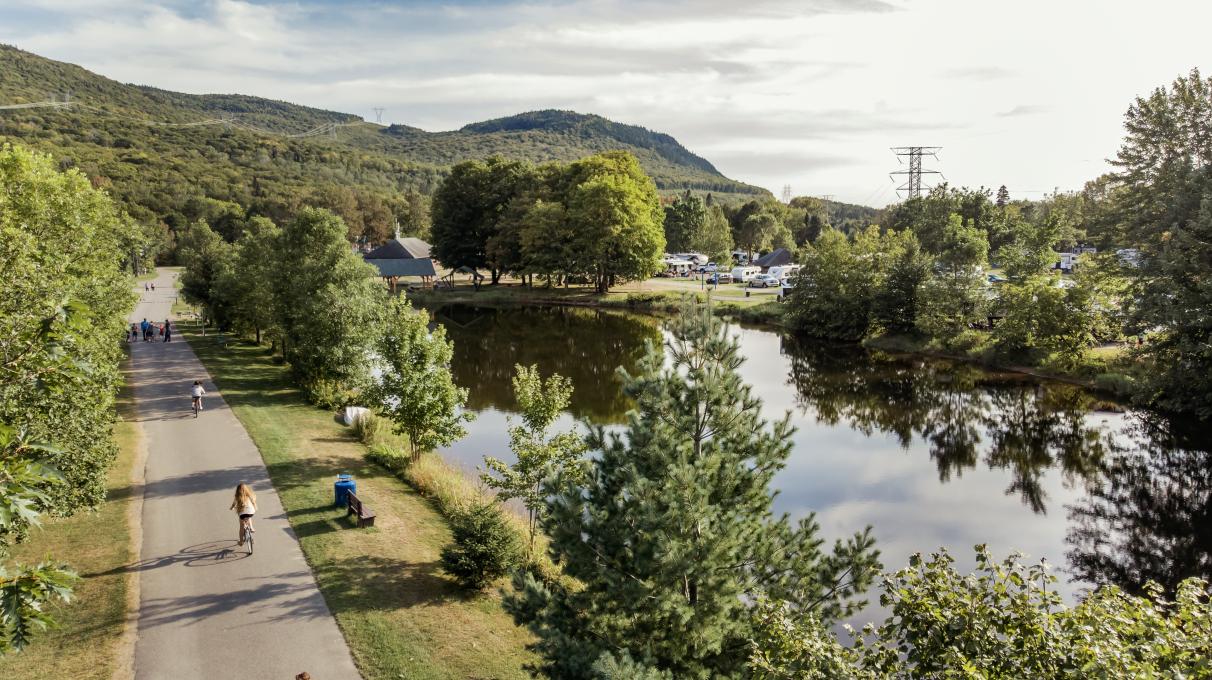 Camping Stoneham - vue en hauteur
