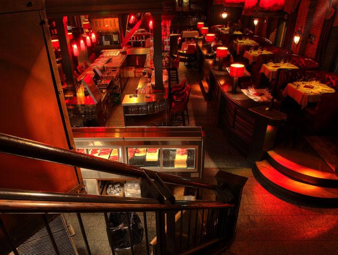 Charcoal Steakhouse - view from the stairs