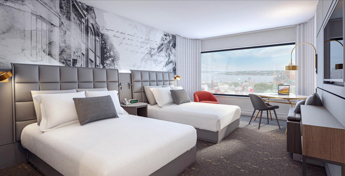 Hilton Québec - chambre à 2 lits Queen
