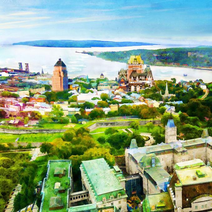 Tours Accolade - Old Québec from the sky