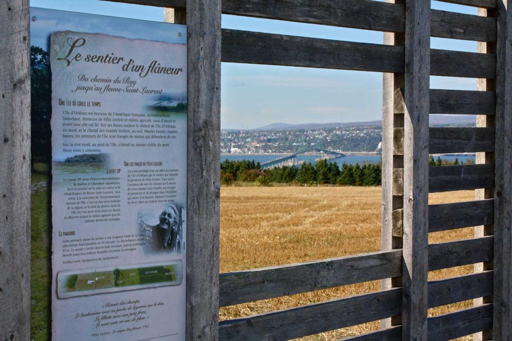 Espace Félix-Leclerc - Début du Sentier d'un flâneur