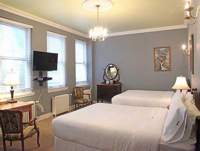Auberge La Chouette - chambre avec 2 lits doubles