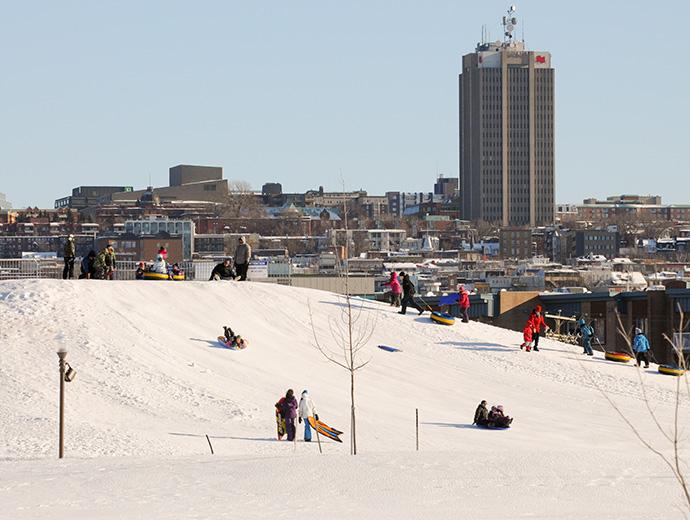 Site des sports d'hiver de la Pointe-aux-Lièvres - Glissade