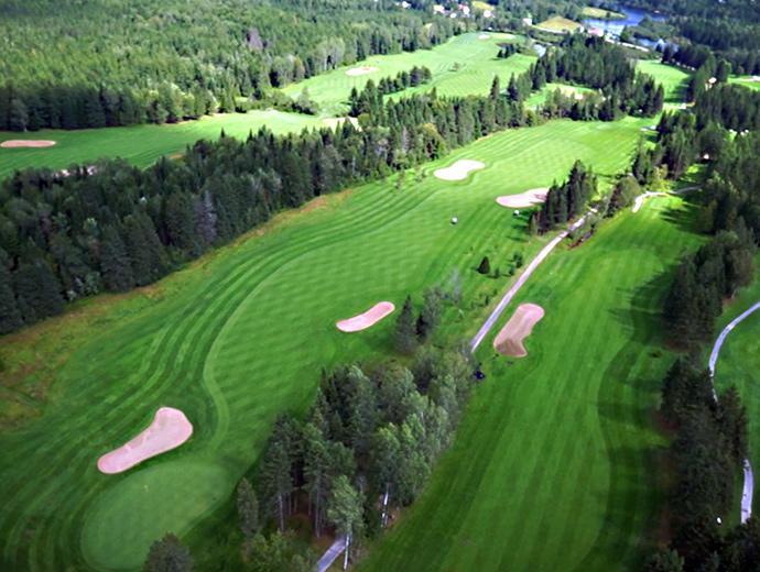 Club de golf Lac St-Joseph - aerial view golf course