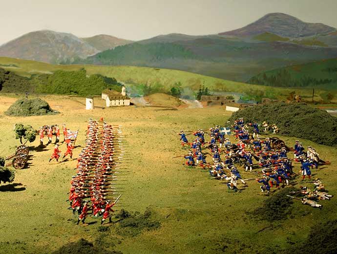 Musée du Fort - bataille entre les Anglais et les Français sur maquette
