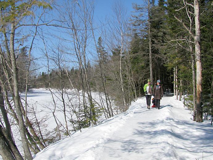 Parc linéaire de la Rivière-Saint-Charles - promenade en hiver