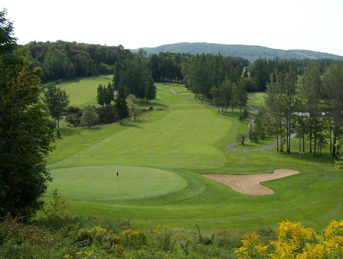 Club de golf Royal Charbourg - vue surrélevée du terrain de golf