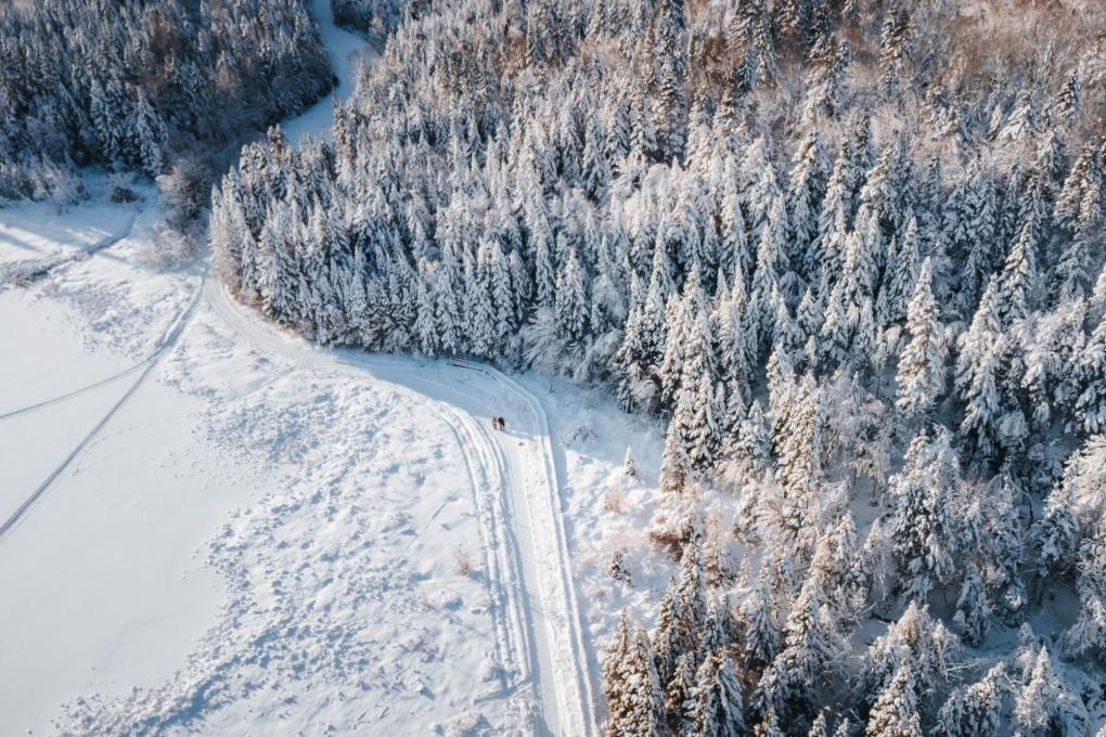 Sentier des Caps de Charlevoix- paysage hivernale