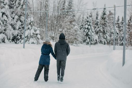 Chalet des sports de Shannon - Couple en patin