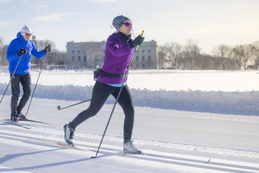 Ski de fond sur les plaines d'Abraham