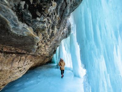 Sentier de glace au Parc naturel régional de Portneuf