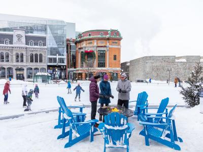 Warming station at Place D'Youville