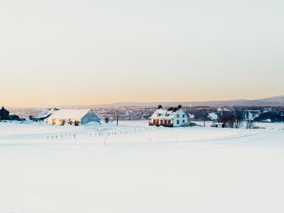 Paysage de l'île d'Orléans en hiver