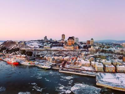 Panorama de Québec en hiver