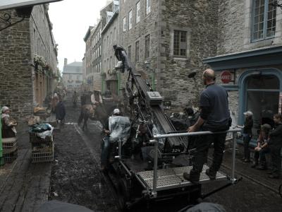 Tournage de Barkskins dans les rues du Petit-Champlain