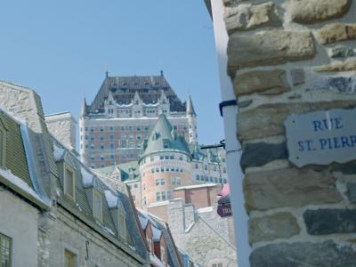 St. Pierre Street with a view on the Château Frontenac