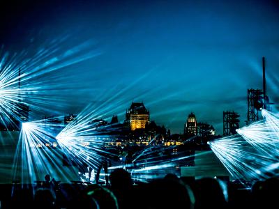 Solotech - vue de Québec avec lumières