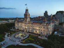 Colline parlementaire vue aérienne