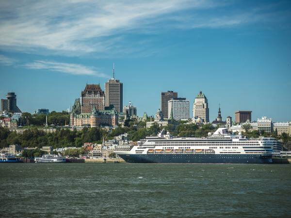 Cruise Ship in front of Old Québec