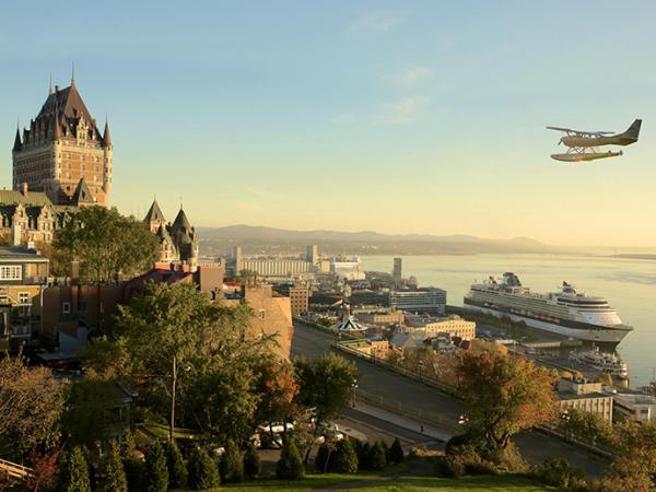 Québec Hydravion - View of the Chateau Frontenac