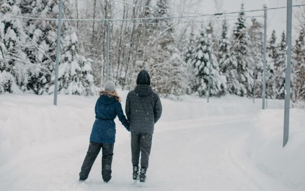 Chalet des sports de Shannon - Couple en patin