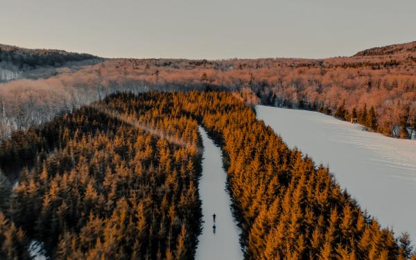 Parc naturel régional de Portneuf - vue aérienne du parc