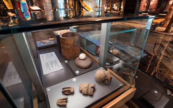 Artifacts at the Huron-Wendat Museum in Wendake.