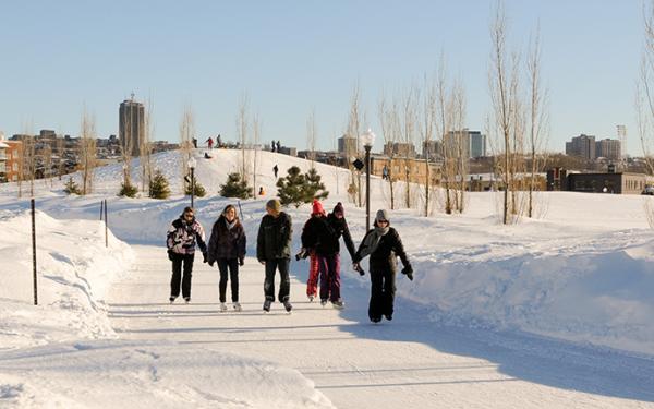 Site des sports d'hiver de la Pointe-aux-Lièvres - Patinage