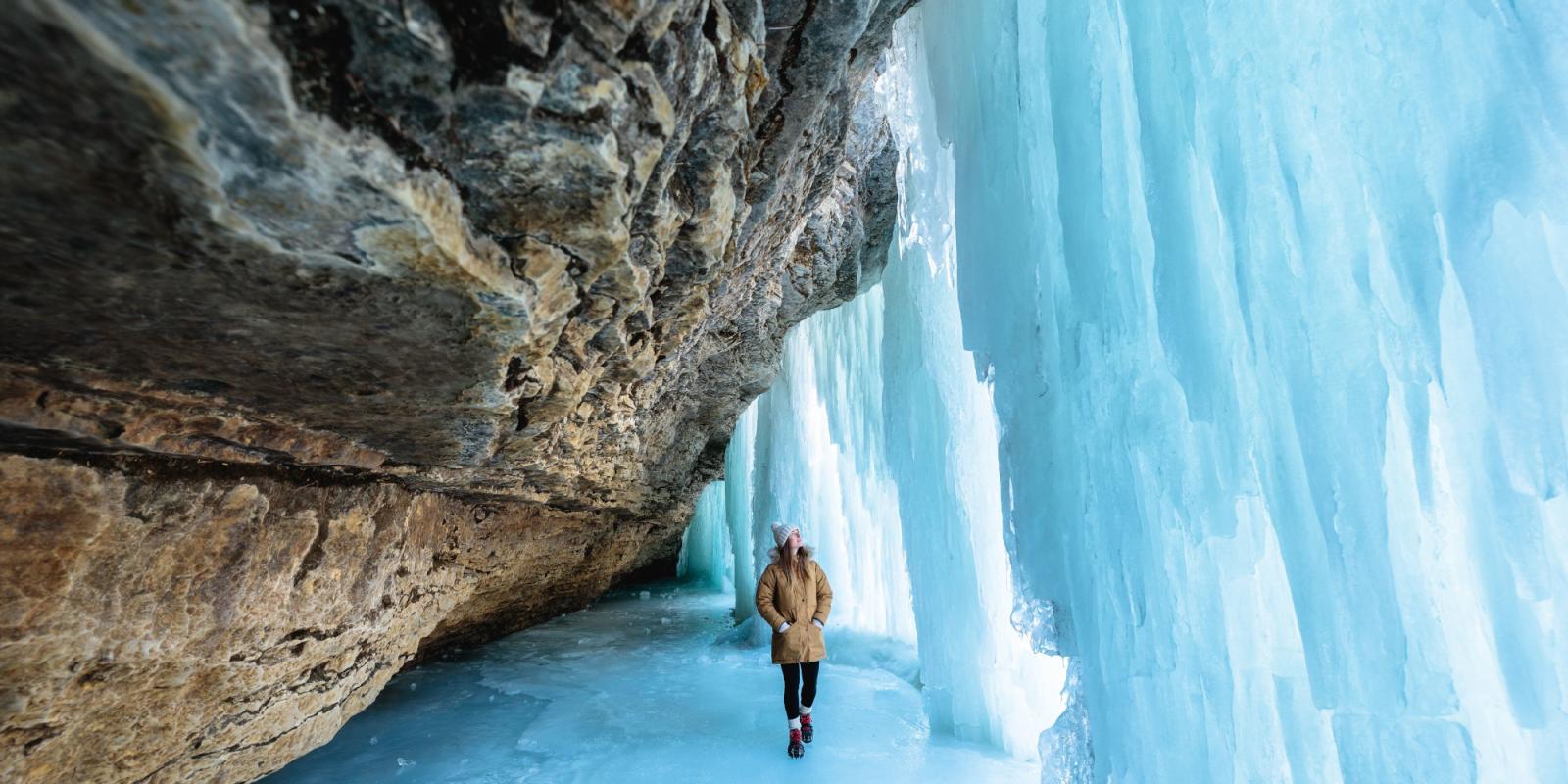 Sentier de glace au Parc naturel régional de Portneuf